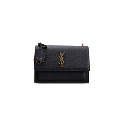 YSL SUNSET MEDIUM CHAIN BAG IN TEXTURED LEATHER 4429065746322 (22*8*16cm)